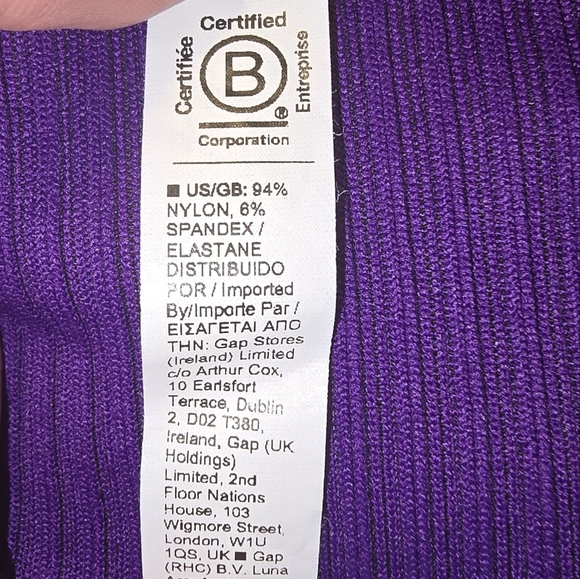 NWOT Athleta Elemental Tight Legging Essential Flurry Purple Black Women's L - Picture 7 of 8